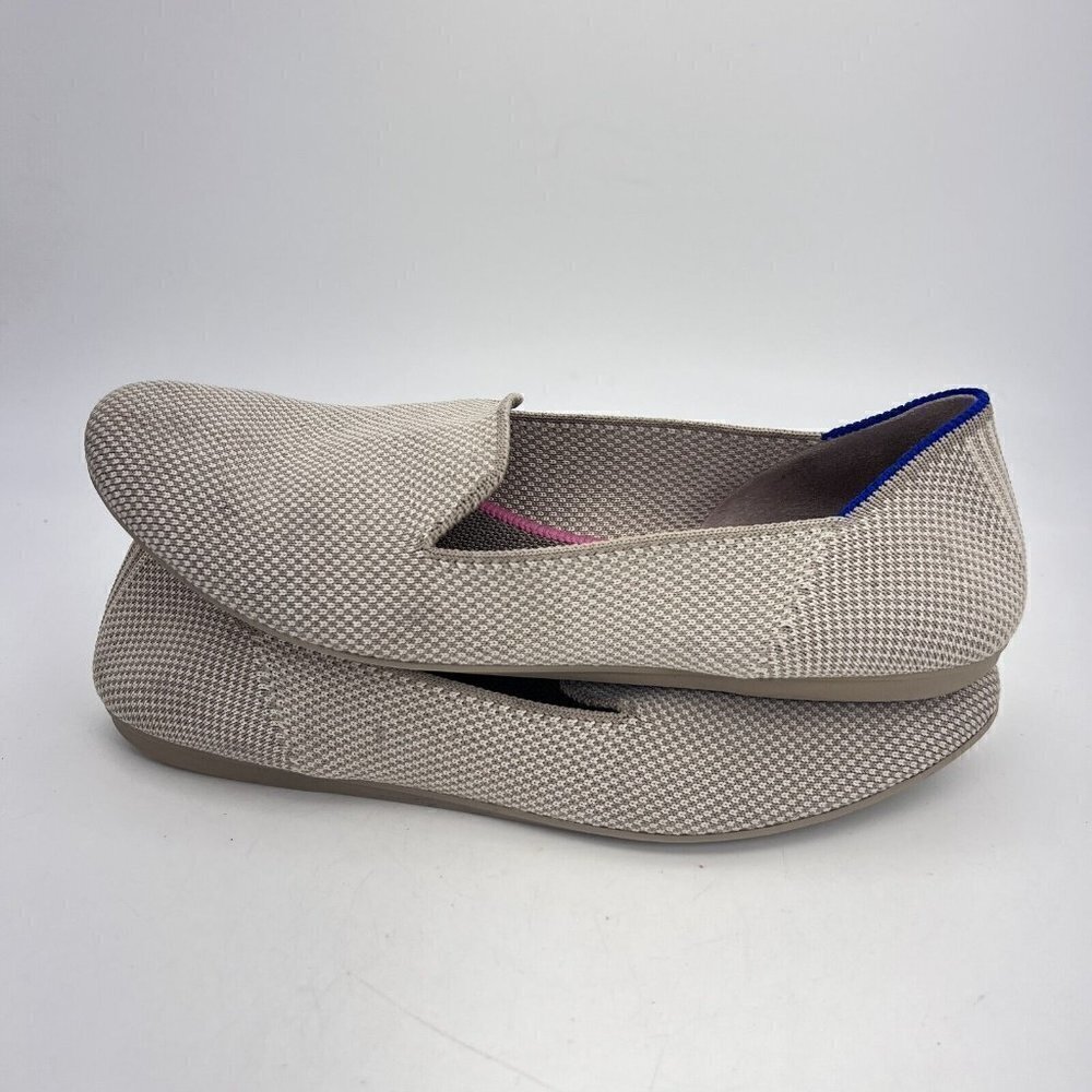 Rothy’s The Loafer Women Size 8 W Knit Flat Slip On Shoes Beige - Picture 7 of 11